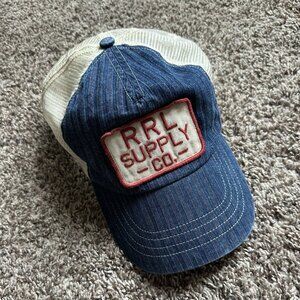 Ralph Lauren Double RL (RRL) Supply Co. Denim Trucker Hat